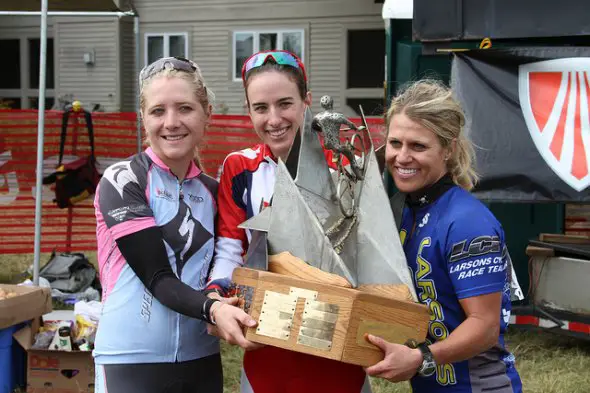 The women's podium at Chequamegon.  © Amy Dykema