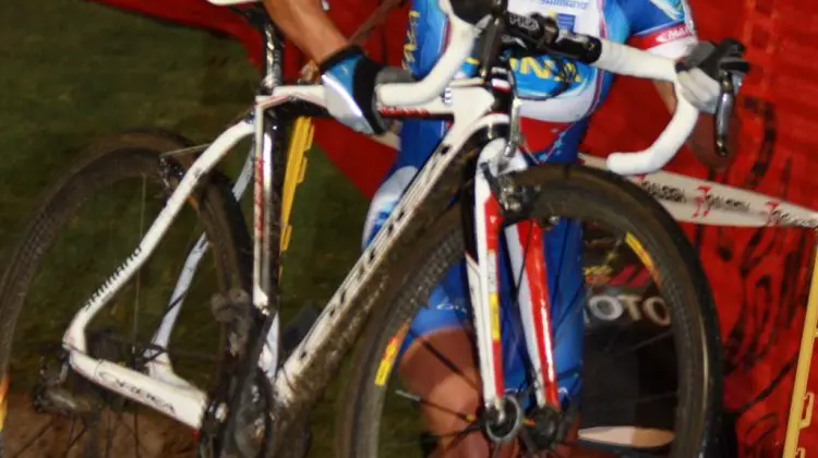 Katerina Nash takes the barriers - and the win - at CrossVegas. Jon Suzuki