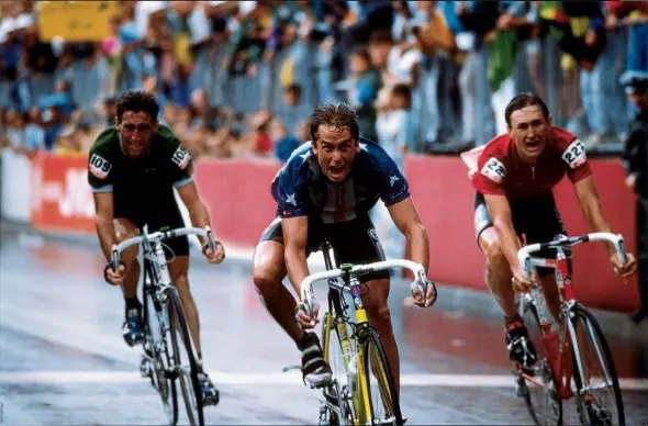 Greg LeMond, shown hear winning Road Worlds, will be hitting the dirt in Hood River