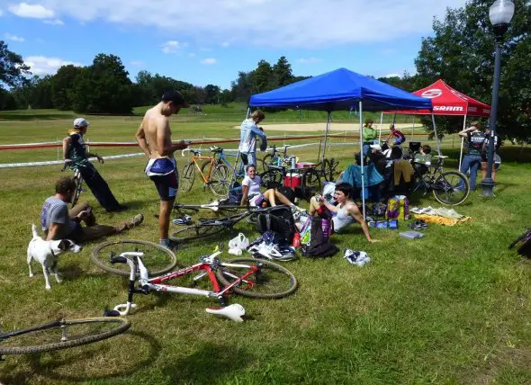 This is what cyclocross looks like, with the best crew around. Becky Frederick