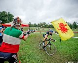 The Tacchino CX's namesake turkey mascot was in evidence throughout the day, handing out primes and other encouragement. Jay Westcott