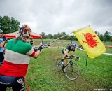The Tacchino CX's namesake turkey mascot was in evidence throughout the day, handing out primes and other encouragement. Jay Westcott The Tacchino CX's namesake turkey mascot was in evidence throughout the day, handing out primes and other encouragement. Jay Westcott