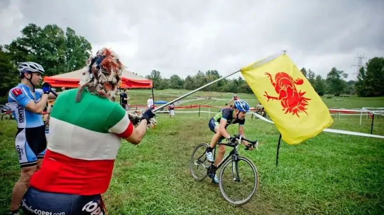 The Tacchino CX's namesake turkey mascot was in evidence throughout the day, handing out primes and other encouragement. Jay Westcott
