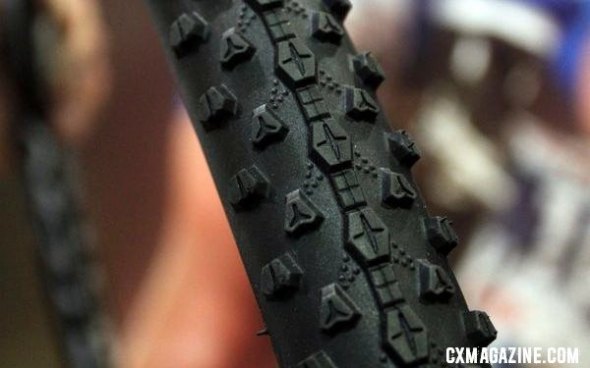 Vredestein is eyeing the cyclocross market, and showed off their new Black Panther tread.  © Cyclocross Magazine