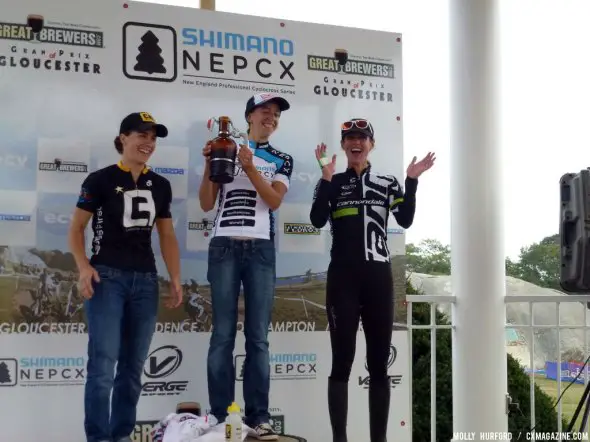 Smith, Wyman and Duke on the Women's Podium at Gloucester Day 1.