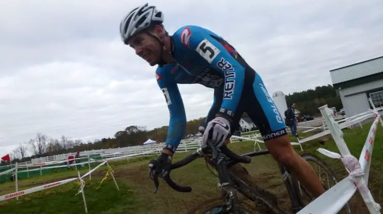 Richey takes the off-camber at Downeast Day 2, where he finished fourth. Cyclocross Magazine