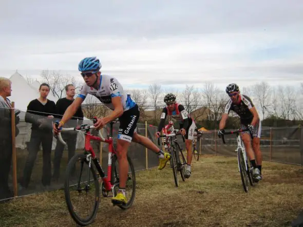 Coming at run up in the Mens Elite race at the USGP in Louisville. J.D. Kimple