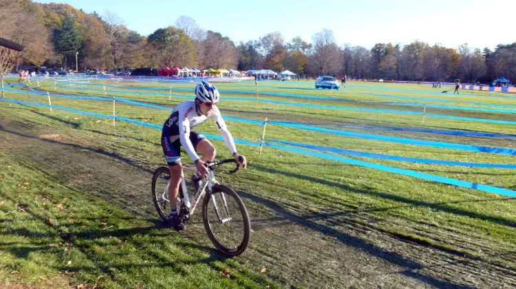Durrin riding to a fourth place finish at CSI Day 1. Cyclocross Magazine