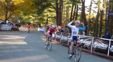 Keough sails in to victory after sprinting McNicholas at CSI Day 1. Cyclocross Magazine