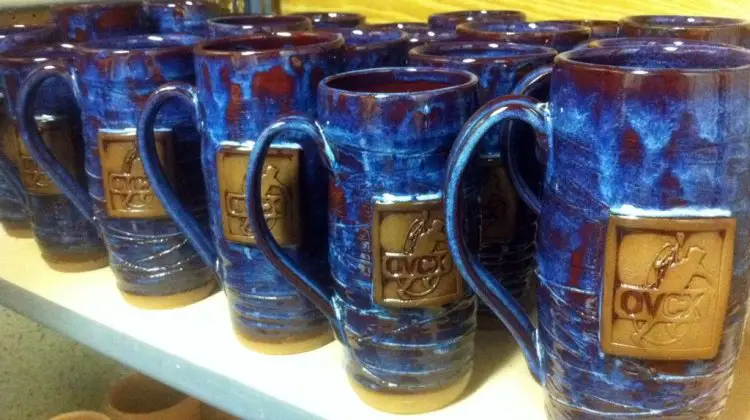 The finished beer steins, ready to be handed out as prizes. Tim Humbert