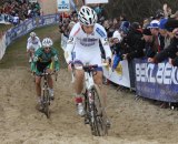 Pauwels leads Nys through the sand at the 2011 Koksijde World Cup. © Bart Hazen