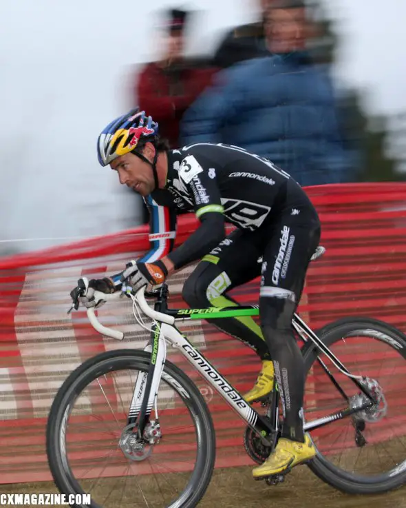 Tim Johnson was all disc and all speed on his new prototype bike. ©Pat Malach