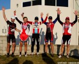 Men's A Podium L-to-R: Trux (4th), Kaiser (2nd), Jones (1st), Myrah (3rd), Myall (5th)