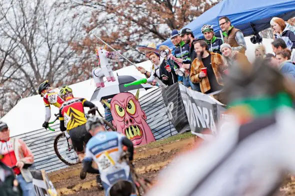 Heckle Hill at Cincinnati’s Kings CX featuring the digital Ghoul and the Piñata. Thoman Nguyen