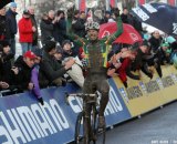 Sven Nys takes a muddy win at Namur World Cup 2011. © Bart Hazen Sven Nys takes a muddy win at Namur World Cup 2011. © Bart Hazen