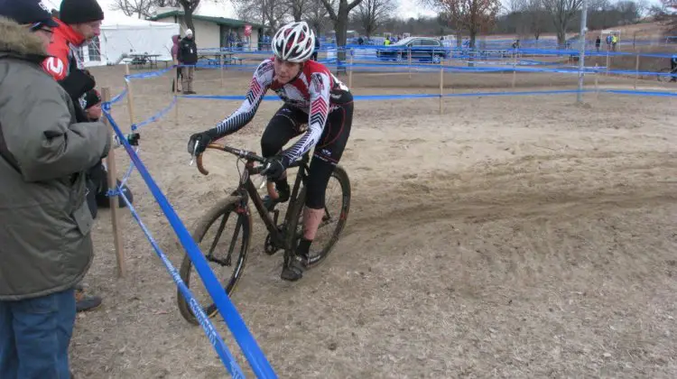 Kari Studley opened a gap and held it, taking the women's singlespeed race. David Hurford