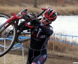 Emma White dominates the 15-16 Junior Women's field despite some early tumbles. © Cyclocross Magazine