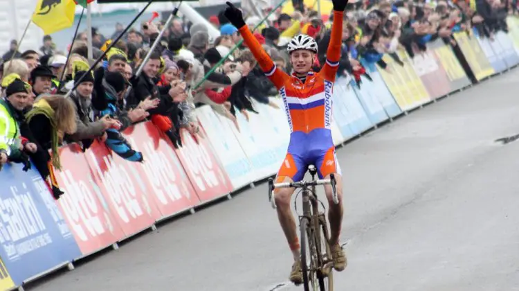 Mathieu van der Poel takes his first ever World title. Bart Hazen