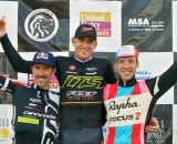 A familiar sight on U.S. cyclocross podiums: Johnson, Trebon and Powers. ©Jeffery Jakucyk