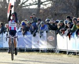 Jeremy Powers (Team Rapha-Focus) showing relief and disbelief as he finally wins the Elite Men National Cyclocross Championship. ©Tim Westmore