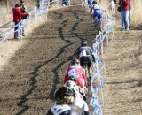 Compton hit the first hill with a massive lead. 2012 Cyclocross National Championships, Elite Women. © Cyclocross Magazine