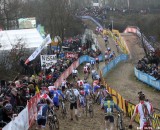 The early lap congestion proved critical in separating the lead riders from the rest in Koksijde at the 2012 Cyclocross World Championships. ©Bart Hazen