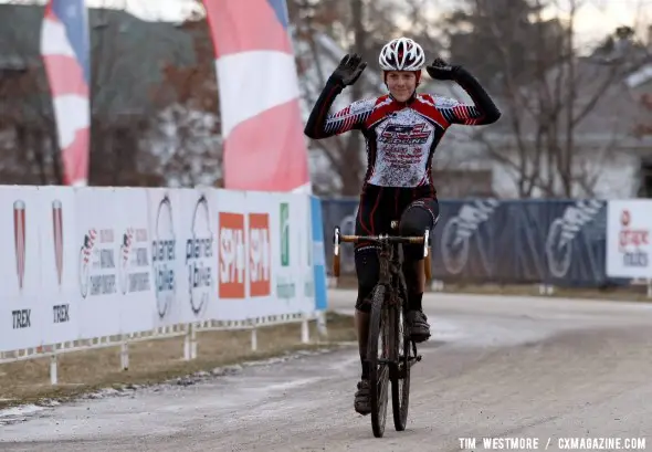 Kari Studley wins the 2012 Women's Singlespeed Cyclocross National Championships © Tim Westmore