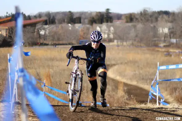 Kathy Sarvary wins yet another Masters Cyclocross National Championship. © Cyclocross Magazine