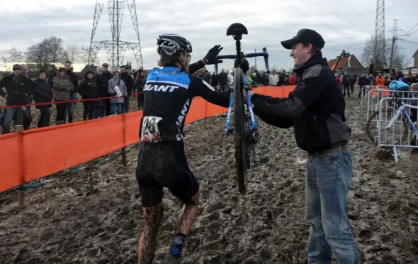 Lewis Rattray has had a crash course in Belgian mud. 