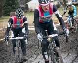 Jones, Powers and Myerson push through the mud. Liz Farina Markel