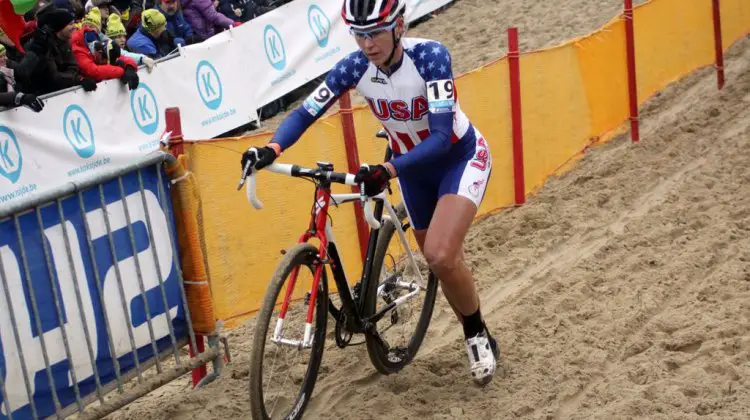 Meredith Miller runs the sand at Worlds. Bart Hazen