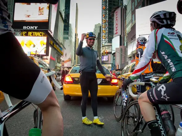 Tim leads us into NYC. Photo courtesy of Bikes Belong