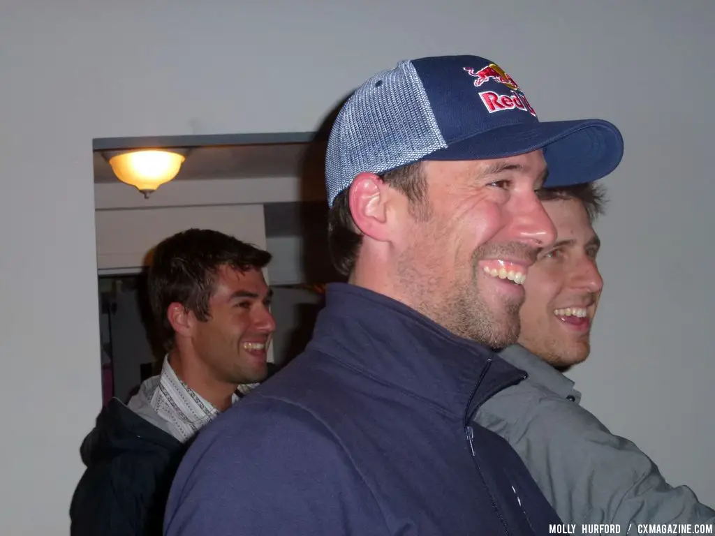 Tim Johnson couldn't stop smiling at the kickoff party for the Ride on Washington. © Cyclocross Magazine