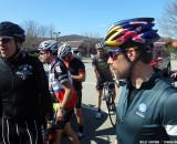 Tim tries to rally the group to get back on the road after a quick drink break. Cyclocross Magazine