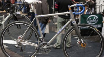 Caletti displayed two cyclocross bikes, one "standard" steel and one disc and Di2-equipped titanium piece at NAHBS 2012. ©Cyclocross Magazine