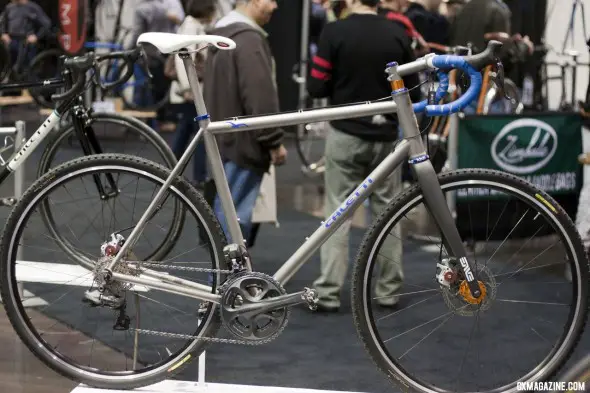 Caletti displayed two cyclocross bikes, one "standard" steel and one disc and Di2-equipped titanium piece at NAHBS 2012. ©Cyclocross Magazine