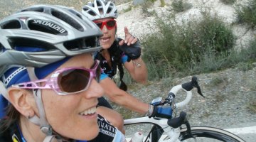 Christine and Nancy playing in the mountains. Christine Vardaros