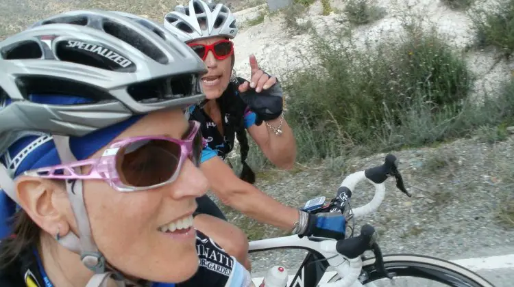 Christine and Nancy playing in the mountains. Christine Vardaros