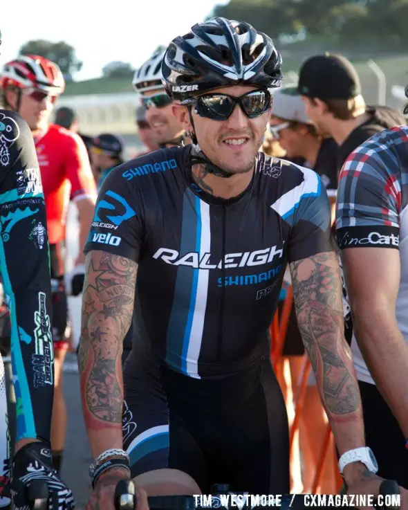 Ben Berden in full Raleigh kit, on a Raleigh RXC Pro, but not quite signed by Raleigh yet. ©Tim Westmore