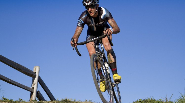 Ben Berden in control and on his way to the win at the 2012 Sea Otter Classic cyclocross race. ©Tim Westmore