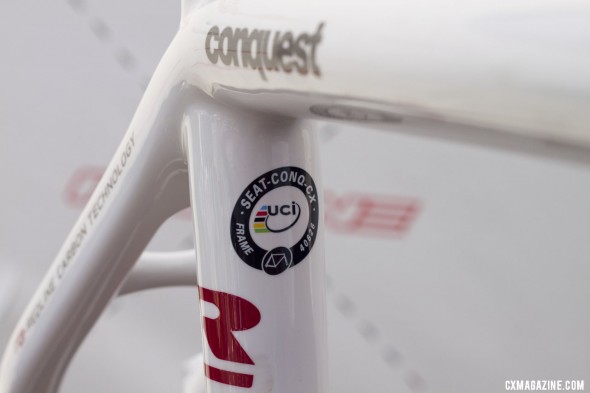Don't worry, it's approved. You can race a UCI race on the Conquest Team or Conquest Pro. ©Cyclocross Magazine Don't worry, it's approved. You can race a UCI race on the Conquest Team or Conquest Pro. ©Cyclocross Magazine
