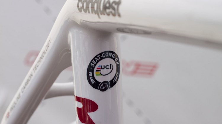 Don't worry, it's approved. You can race a UCI race on the Conquest Team or Conquest Pro. ©Cyclocross Magazine