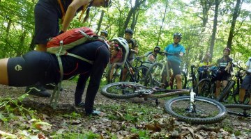 Showing proper techniques in a unique way at DirtFest. Cyclocross Magazine