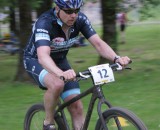 Brooke Hoyer racing a singlespeed, this time on fat tires, not a singlespeed bike. ©Robin Straugha