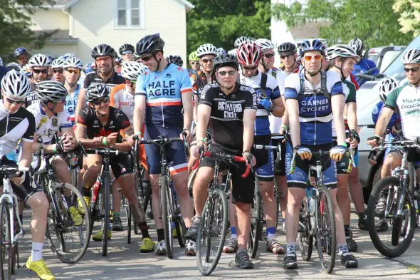 Ben Berden was looking chipper at the starting line. Amy Dykema