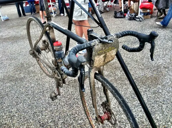 Disc brakes saved the day for Tyler Wren at the muddy Crushar. photo: courtesy