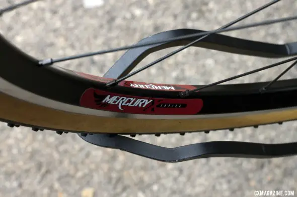Mercury Cycling X-series alloy tubular wheels are 20mm deep, 23.5mm wide, and weigh 1362 grams (1450 for clincher) and retail for $749. © Cyclocross Magazine Mercury Cycling X-series alloy tubular wheels are 20mm deep, 23.5mm wide, and weigh 1362 grams (1450 for clincher) and retail for $749. © Cyclocross Magazine