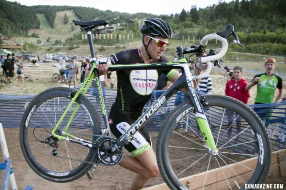 Ryan Trebon (Cannondale-Clement) won his first cx race on his Cannondale SuperX. 2012 Raleigh Midsummer Night Cyclocross Race. @Cyclocross Magazine