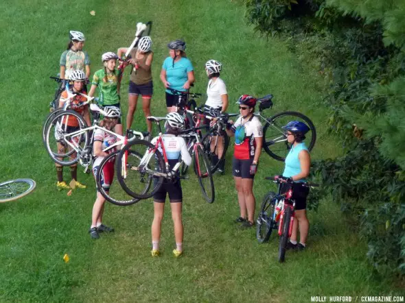 Ladies got a chance to practice their skills in a fun, casual environment at the first women's cyclocross clinic.