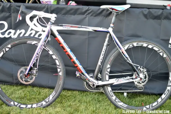 Jeremy Powers' prototype Focus Mares Disc cyclocross bike, with Avid BB7 SL brakes. ©Cyclocross Magazine